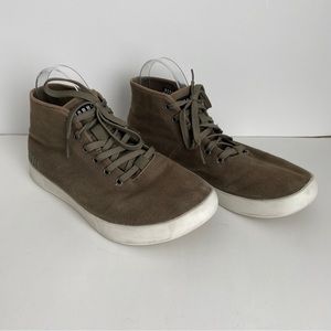 Nobull Mens Green Mid Canvas Trainer Lace Up Athletic Casual Shoes Size 10